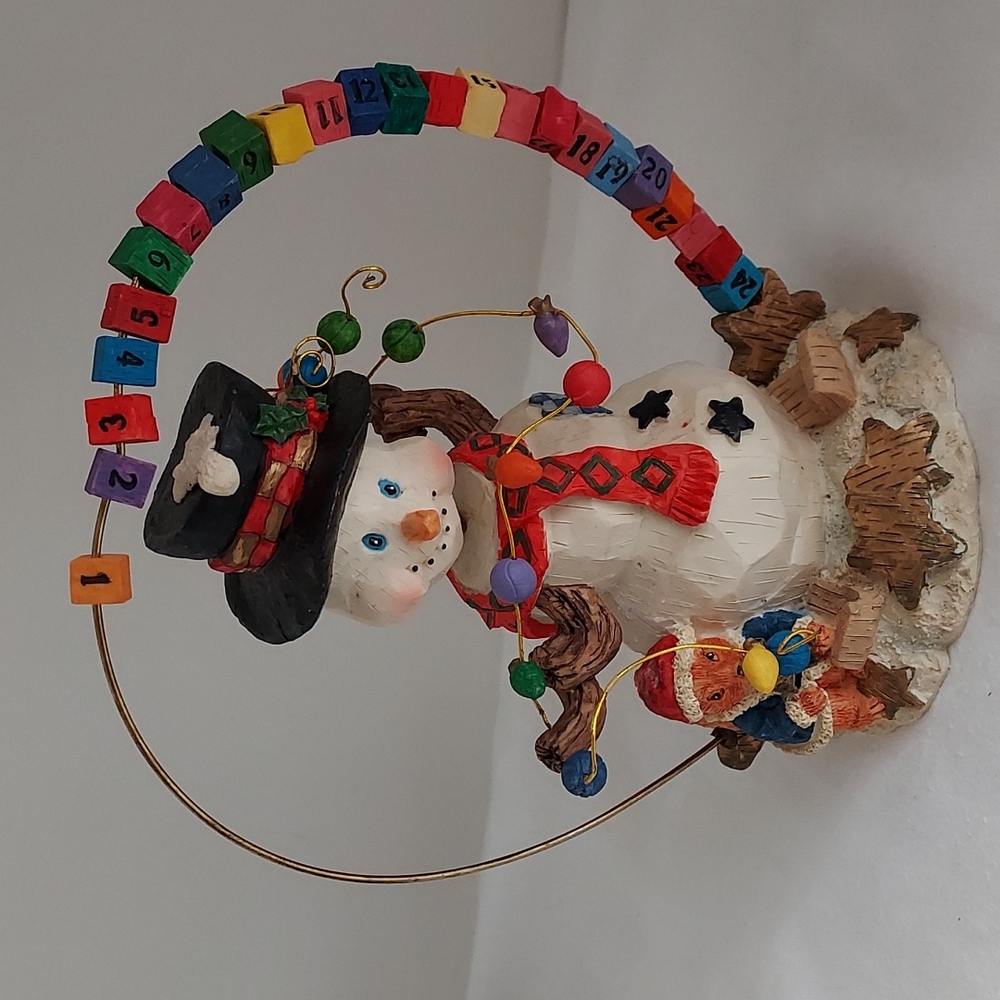 Bobble Snowman Countdown to Christmas  Decoration